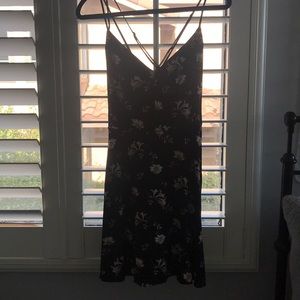 Cross back floral dress